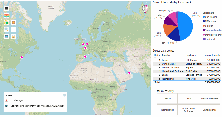 Demo van de Map Viewer in PowerBI