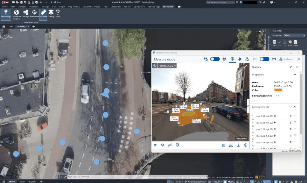 Meten in de 360°-foto